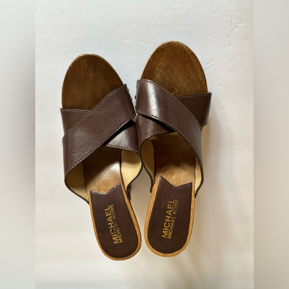 MICHAEL Michael Kors brown wooden heels